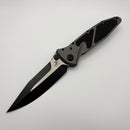 Factory Blem Microtech Socom Elite Manual Spear Point Black w/ Natural Clear Handle Signature Series 160-1NCSS