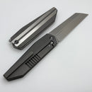We Knife Collinear Gray/Satin Titanium Handle w/ Hand Rubbed Satin M390 WE22034D-2