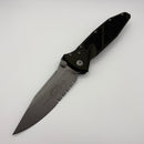 Factory Blem Microtech Socom Elite Manual S/E Apocalyptic Part Serrated & Woodlands Green Handle 160-11APWL