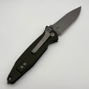 Factory Blem Microtech Socom Elite Manual S/E Apocalyptic Part Serrated & Woodlands Green Handle 160-11APWL