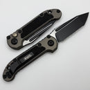 Microtech Knives LUDT Gen III Black Full Serrated Tanto w/ Natural Clear Handle 1136-3NC