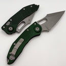 Microtech Borka Stitch w/ Emerald Green Handles & Full Serrated Apocalyptic 169-12APEG