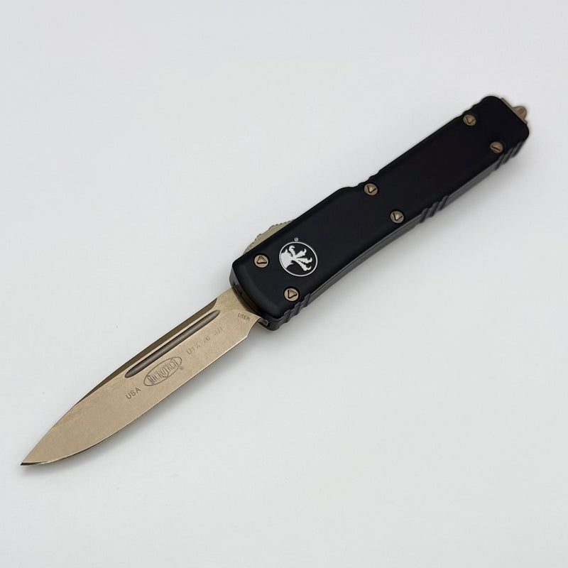 Microtech UTX-70 Single Edge Bronze Standard & Black Handle 148-13