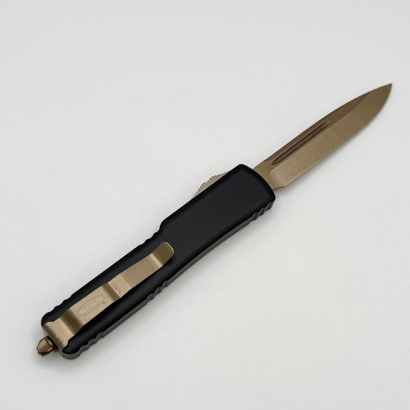 Microtech UTX-70 Single Edge Bronze Standard & Black Handle 148-13