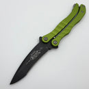 Pre-Owned Microtech Metalmark Zombie Green Handles & Black Elmax 170-1ZG