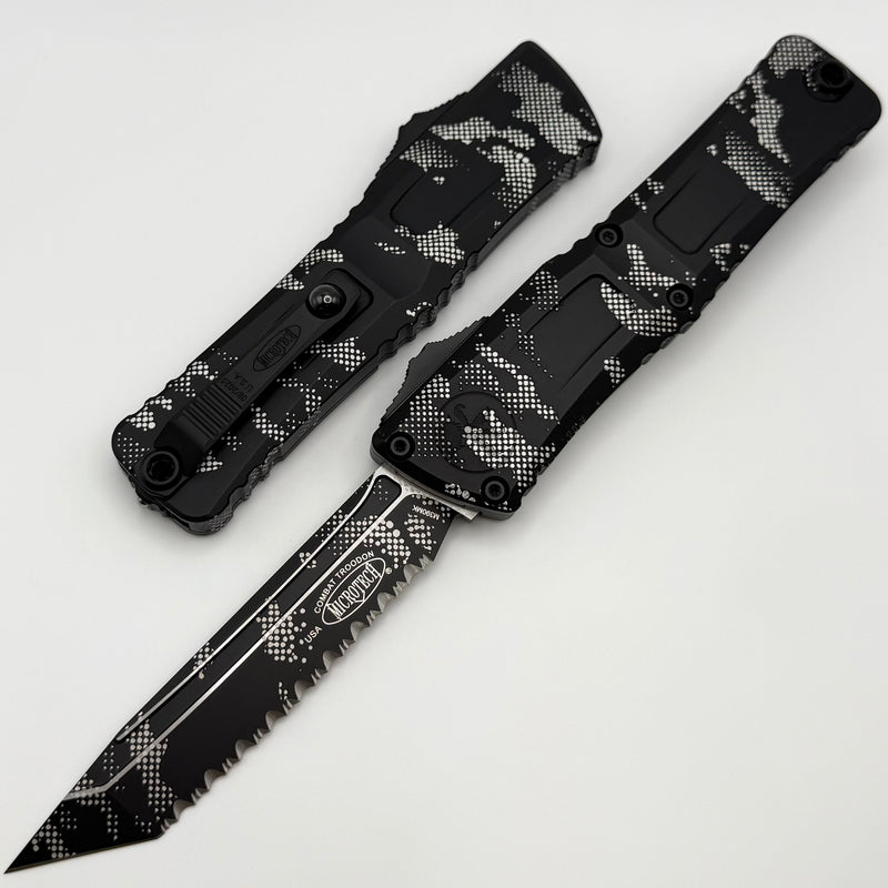 Microtech Knives Combat Troodon Gen III Pixel Camo Full Serrated Tanto 1144-3PXC
