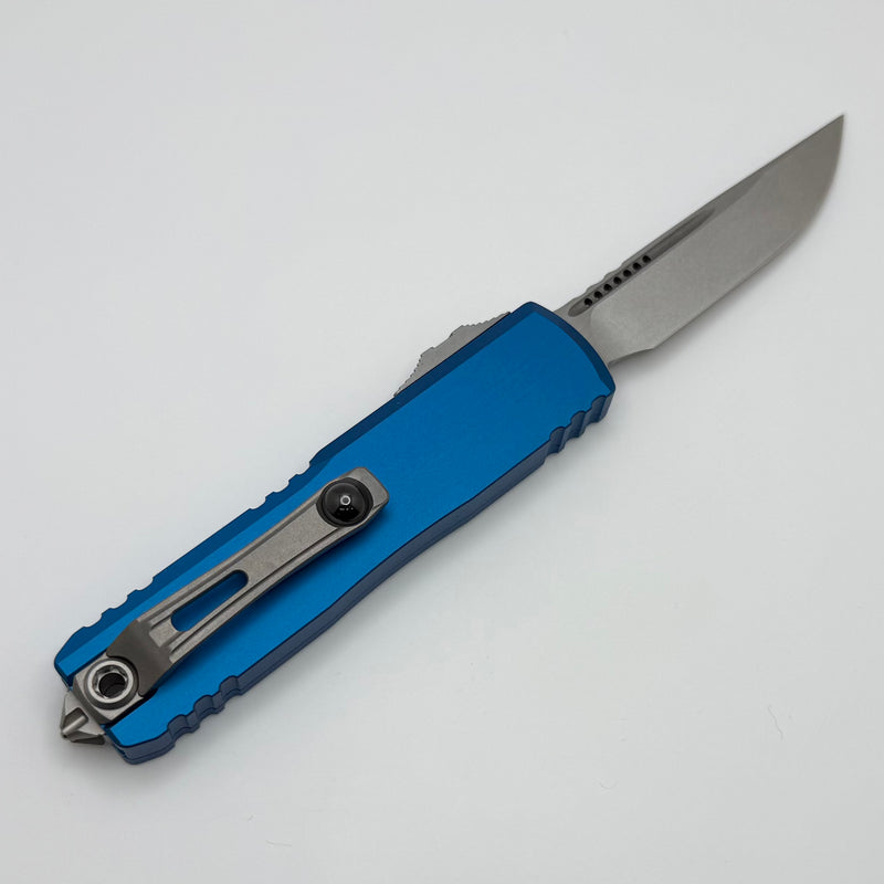 Microtech UTX-85 Gen IV w/ Blue Handle & Stonewash S/E M390MK 12314-10BL
