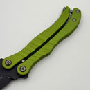 Pre-Owned Microtech Metalmark Zombie Green Handles & Black Elmax 170-1ZG