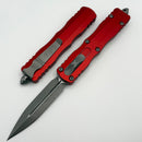 Microtech Dirac Delta D/E Apocalyptic w/ Red Handle 227-10APRD