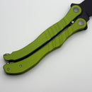 Pre-Owned Microtech Metalmark Zombie Green Handles & Black Elmax 170-1ZG