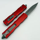 Microtech Dirac Delta D/E Apocalyptic w/ Red Handle 227-10APRD