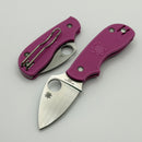 Spyderco Squeak Pink FRN and M398 Plain Edge C154PPN