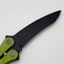 Pre-Owned Microtech Metalmark Zombie Green Handles & Black Elmax 170-1ZG