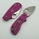 Spyderco Squeak Pink FRN and M398 Plain Edge C154PPN