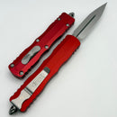 Microtech Dirac Delta D/E Stonewash w/ Red Handle 227-10RD