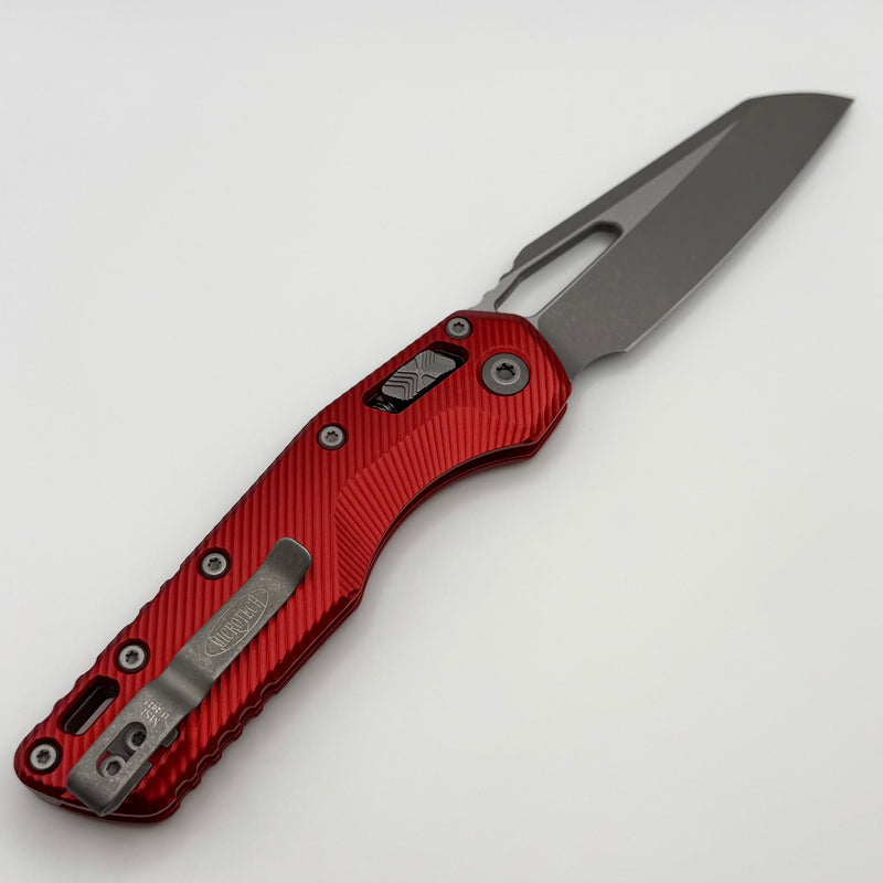 Microtech Knives MSI RAM LOK Red Fluted Aluminum & Apocalyptic M390MK 210-10APFLRD