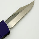 Pre-Owned Microtech Combat Troodon Purple Handle w/ Satin Bowie 146-4PU