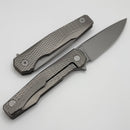 Uldanov Custom Knives R1 w/ Milled Titanium & MagnaCut Flipper
