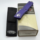 Pre-Owned Microtech Combat Troodon Purple Handle w/ Satin Bowie 146-4PU