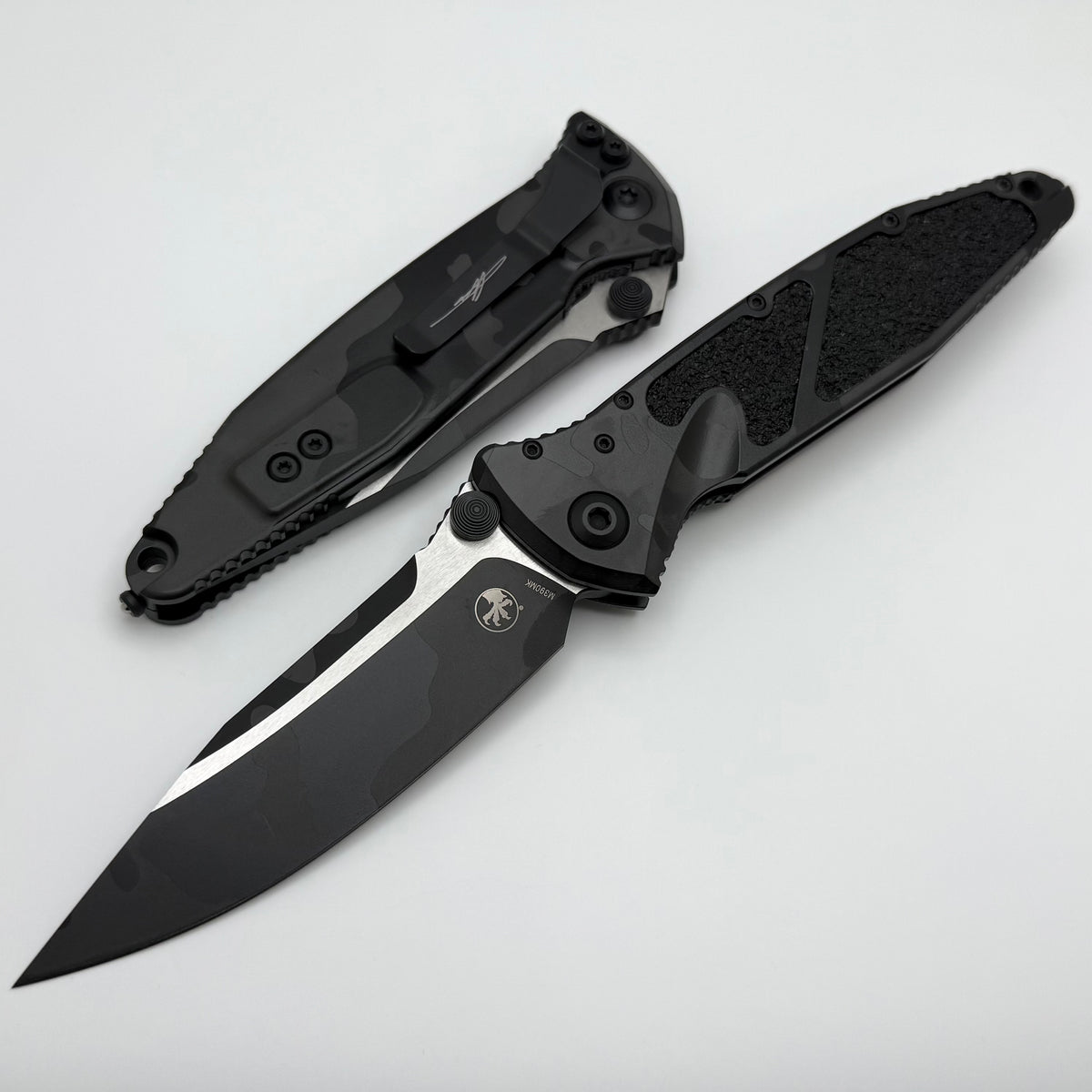 Microtech Socom Elite Single Edge Manual Midnight Camo Signature Serie