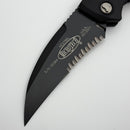 Pre-Owned Microtech Kestrel Auto Black Handle w/ Black Serrated Bowie 131-2
