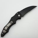 Pre-Owned Microtech Kestrel Auto Black Handle w/ Black Serrated Bowie 131-2