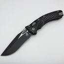 Microtech Amphibian RAM LOK Distressed Black Frag Aluminum Handle & M390MK 137RL-1FRDBK