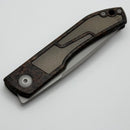Uldanov Custom Knives Sierra L Dark Matter Carbon Fiber Handles w/ Ti Inlays & Elmax Front Flipper