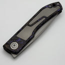 Uldanov Custom Knives Sierra L Dark Matter Carbon Fiber Handles w/ Ti Inlays & S90V Front Flipper