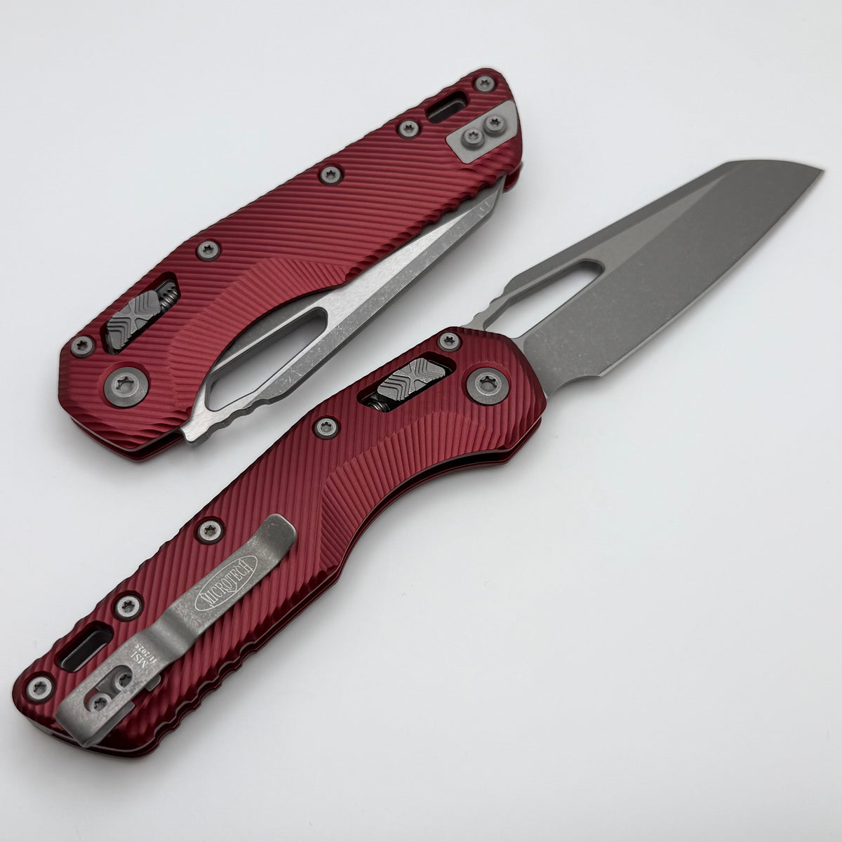 Microtech Knives MSI RAM LOK Merlot Fluted Aluminum & Apocalyptic M390