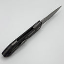 Uldanov Custom Knives Sierra L Dark Matter Carbon Fiber Handles w/ Ti Inlays & S90V Front Flipper