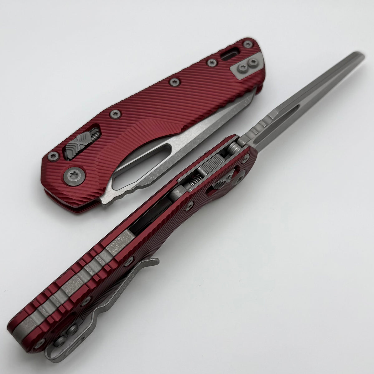 Microtech Knives MSI RAM LOK Merlot Fluted Aluminum & Apocalyptic M390