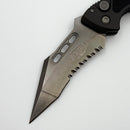 Pre-Owned Microtech Vector Auto Black Handle w/ Black Serrated Blade