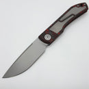 Uldanov Custom Knives Sierra L Dark Matter Carbon Fiber Handles w/ Ti Inlays & MagnaCut Front Flipper