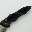 Pre-Owned Microtech Vector Auto Black Handle w/ Black Serrated Blade