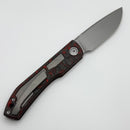 Uldanov Custom Knives Sierra L Dark Matter Carbon Fiber Handles w/ Ti Inlays & MagnaCut Front Flipper