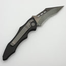 Pre-Owned Microtech Vector Auto Black Handle w/ Black Serrated Blade