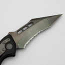Pre-Owned Microtech Vector Auto Black Handle w/ Black Serrated Blade