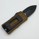 Microtech Exocet II w/ Tan Aluminum Handle & Black Tactical M390MK D/E 1157-1TA