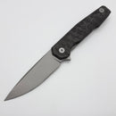 Uldanov Custom Knives R1 w/ Milled Titanium/Carbon Fiber & S90V Flipper