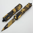 Microtech Dirac Delta Gold Camo Full Serrated D/E Signature Series 227-3GCS-Z4
