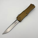 Factory Blem Microtech Knives Mini Hera Stonewash Recurve M390MK w/ Tan Handle 1705M-10TA