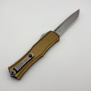 Factory Blem Microtech Knives Mini Hera Stonewash Recurve M390MK w/ Tan Handle 1705M-10TA