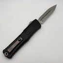Factory Blem Microtech Knives Combat Troodon Gen III Stonewash Double Edge w/ Black Handle 1142-10