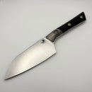 Factory Blem Microtech Santoku 4.2" Black G-10/Titanium Bolster Handle w/ Stonewash M390MK 3300B-10BK