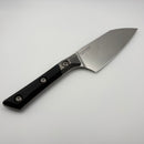 Factory Blem Microtech Santoku 4.2" Black G-10/Titanium Bolster Handle w/ Stonewash M390MK 3300B-10BK
