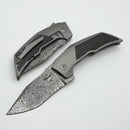 Reate Knives T3000 Titanium Handle w/ Carbon Fiber Inlay & 3" Damasteel