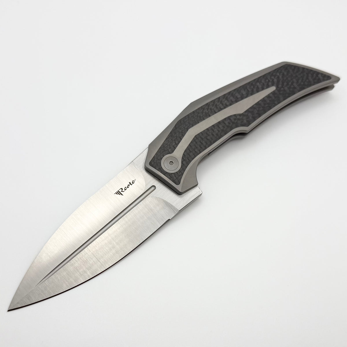 Reate Knives T4000 Titanium Handle w/ Carbon Fiber Inlay & 3.875