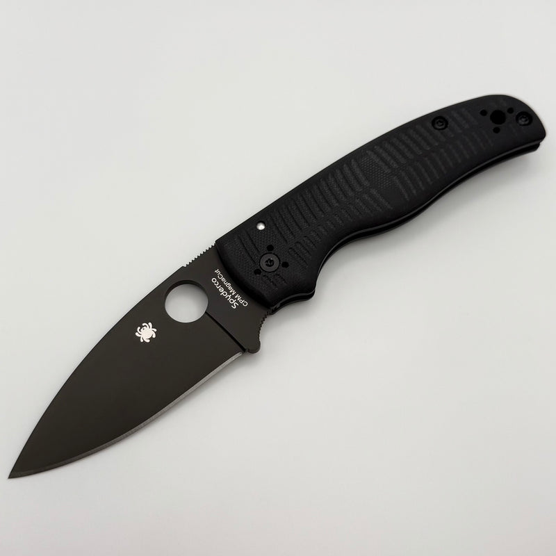 Spyderco Shaman Salt Compression Lock Knife Black G-10 Black Magnacut Blade C229GMCBKP