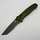 Benchmade Bailout Woodland Green handle and Part-Serrated M4 Tanto 537SGY-1